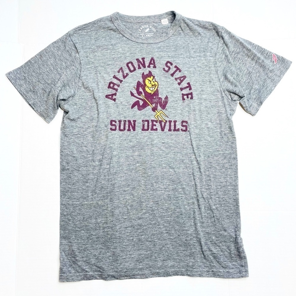 LEAGUE Kids Arizona State Sun Devils Gray Short Sleeve Crewneck Graphic T-Shirt